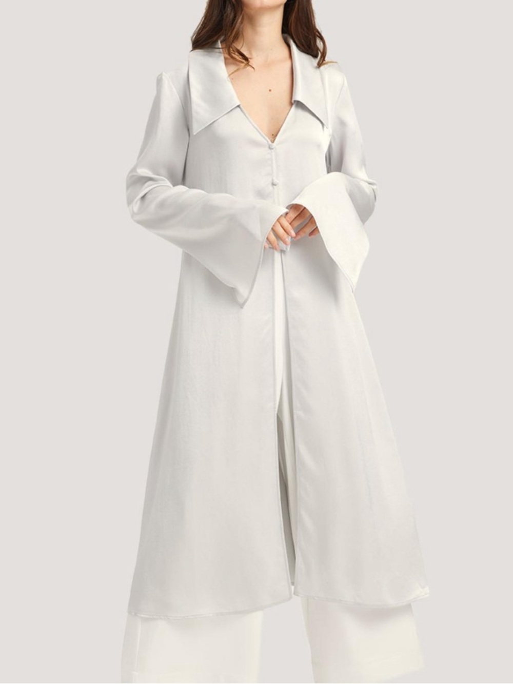 Nap Nightgown Sleep Shirt Robe in Pearl River Size: S